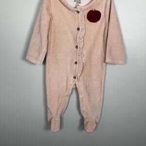 Chick Pea Apple Sleeper Infant 6-9m Baby Girl Peach